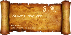 Báthori Mariann névjegykártya
